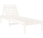 vidaXL Tumbona de madera maciza 199,5x60x74 cm Pino natural, Pino blanco, Pino gris Sillas de Exterior Ideal para jardín, playa, piscina, terraza Tumbona Piscina Tumbonas Playa Tumbonas Jardín Exterior