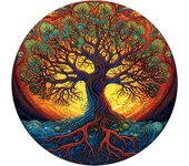 Wood puzzle new green life tree theme personalized 3D puzzle leisure adult children gift education toy high difficulty A3 game