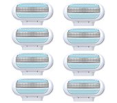 Stainless Steel Women's Razor Hair Trimmer Shaver Facial RazorWith Safety Cover, 8 Blade Refills And 1 Knife Handle