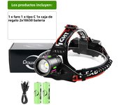 10000000LM Powerful Headlamp High Power LED Headlight 3 Modes Head Flashlight With Warning Light Camping Fishing Hunting Lights