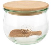 Tarro de vidrio Tulip con tapa de madera 580ml 1 unidad  Weck