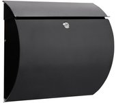 ARREGUI Aura E5404 Buzón Exterior de Acero Tamaño L (Revistas y Sobres C4) | Buzón de Pared Grande | Buzón de Correo Moderno y de Gran Capacidad | Antilluvia | Fácil de Instalar | Negro