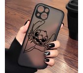 Disney Angel Stitch Couple Phone Case For Apple iPhone 14 13 12 11 XS Mini Pro Max 8 7 XR X Matte Frosted Translucent
