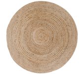 Alfombra Redonda Bombay, Yute, Marron, 150x150x1 cm