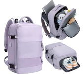 Mochila de Viaje para Cabina de Avión 45x36x20  para Vueling, EasyJet, Ryanair  Equipaje de Mano Impermeable y Espaciosa con Compartimento para Zapatos y Puerto USB  Mochila Antirrobo Multifuncional para Viajes y Escapada  (2210-002 1288 2350 H24)