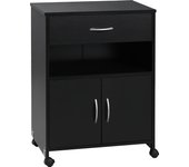 Vinsetto Armario para Impresora Soporte para Impresora con Ruedas Mueble Impresora con Cajón 2 Puertas y Compartimiento Abierto para Salón Oficina Estudio 60x39x80 cm