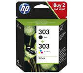 PACK HP 303 NEGRO + COLOR ORIGINAL 3YM92AE - PACK AHORRO