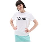 Camiseta Vans Wm Drop V Ss Crew-B Blanco Mujer