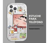 Anime Shinchan Cute Phone Case for Apple iPhone 15 Pro Max 13 14 Plus 12 Mini 11 Pro XR 8 SE 7 XS MAX Cover