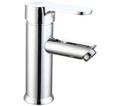 Grifo de Lavabo Ganges para Baño Latón y Manetas Zinc con Set de Fijación Color Cromado