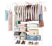 Perchero de pie y Zapatero Pared para Ropa Abrigos Estantería ropa estante MODA zapato armario empotrado organizador Vestíbulo