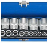 Juego Vasos Pulgadas 1/4 + 1/2, 24 pzs