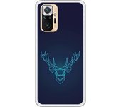 Funda compatible con Xiaomi Redmi Note 10 Pro / Pro Max - Be Unique Funda Gel reno azul geométrico