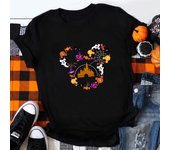 Disney Cartoon Happy Halloween Costume Jack Skellington Mickey Print Women's Magic Kingdom Fashion Disney Holiday T-Shirt