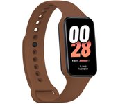 Ociodual Correa de Recambio Compatible con Xiaomi Smart Band 8 Active/Redmi Smart Band 2, de color Marrón, Pulsera de Repuesto de Silicona Suave Flexible Sport Goma Transpirable