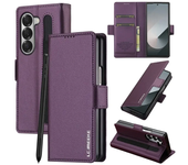 Magnetic Flip Leather Phone Case for Samsung Galaxy Z Fold 6 5 4 3 5G Fold6 Fold5 Fold4 Wallet Card Cover Etui Coque