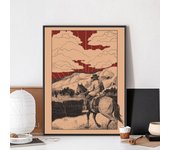 Game TV-Red-Dead-Redemption 2 Poster No Framed Kraft Club Bar Paper Vintage Poster Wall Art Painting Bedroom Study Stickers