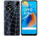 Tumundosmartphone Funda Gel Transparente para Oppo A74 4G diseño Araña Dibujos