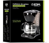 cafetera de goteo 6 tazas 550w edm