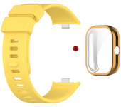 For Redmi Watch 4 Strap Case Soft Full Screen Protector Plating Cover Casing Classic Silicone Smart Watch Band Straps