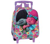 Mochila con Ruedas Trolls Cooper 28 CM - Mochila Infantil con Ruedas - Ideal para Escuela y Regalos - Marca Trolls