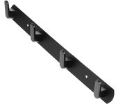 Gancho de acero inoxidable Ganchos montados en la pared Perchero para colgar abrigos y sombreros Ganchos de almacenamiento de pared Perchero de pared Perchero multifunción Gancho para ropa Suministros de baño Bata transparente Negro
