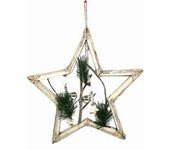 Gerimport Estrella Decoración Navidad Madera 42cm - Adornos Navideños