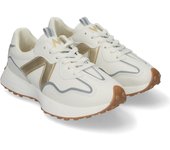 PuntoSalao Deportivas blancas cómodas para mujer detalle oro N-2117