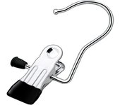 Ganchos para colgar ropa, 8 piezas, perchas para botas, resistentes, de acero inoxidable, portátiles, para viajes, para secar ropa, para armarios, calcetines y hogar (negro)