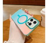 Laser Gradient for Magsafe Case for iPhone 15 14 13 12 Pro Max  Magnetic Wireless Charging Colorful Shockproof Luxury Cover