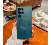 Luxury Magsafe Magnetic Phone Case For Samsung S24 Ultra S23 S22 S21 S25 Note 20 Ultra Plus Soft Bumper  Wireless Charging Cover