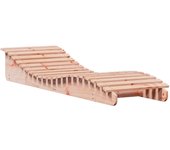 vidaXL Tumbona de madera maciza de pino 205x60x31,5 cm Pino natural, Blanco, Douglas natural Sillas de Exterior Ideal para jardín, playa, piscina, terraza Tumbona Piscina Tumbonas Playa Tumbonas Jardín Exterior