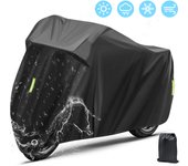 Motorcycle Cover XXL 4XL-190T Oxford Cloth All Season Waterproof Sun Dust Protection Universal with Lock-Holes Storage Bag