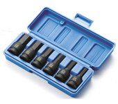 Set llaves de vaso de impacto de 6 caras macho 1/2´´ FERVI SI413M006