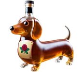 Botella de whisky con forma de perro salchicha, decantador de whisky vacío, divertida decoración para el hogar y la cocina, vaso de whisky con forma de perro salchicha esculpido en 3D, botellas de vino decorativas para amantes de los perros, regalo d