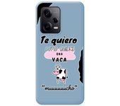 Funda Silicona Líquida Azul para Xiaomi Redmi Note 12 Pro 5G diseño Vaca Dibujos