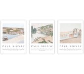 Set de 3 cuadros calidad premium con marco de madera - 30x40 cm o 50x70 cm - POSTER LAB