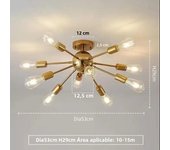 Modern Sputnik Ceiling Chandelier Satellite Hanging Lamp Lustre Light Fixture 6 8 10 Iron Spider Home Living Dining Room Decor