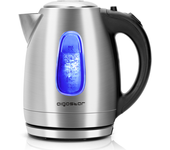 Aigostar Queen - Hervidor de Agua Eléctrico, con iluminación led, 1,7 litros, Libre de BPA, Acero Inoxidable, Filtro Antical, Sistema de protección contra la ebullición en seco, 2200W, Diseño exclusivo.