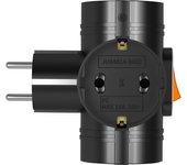 1/2PCS EU Conversion Plug 3 Way Socket Adapter with Switch German Standard, Double Plug Wall Socket Extender Electric for Home