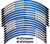 For Suzuki V-Strom 250 SX Vstrom 1000 1050 XT DL 650 Reflective Motorcycle Wheel Hub Stickers Motocross Rim Decals Accessories