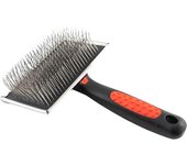 Extra Long Pin Flat Slicker Brush For , Removes Loose Fur And Tangles, Tuffer Than Tangles