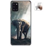 Tumundosmartphone Funda Gel Tpu para Samsung Galaxy A31 diseño Elefante Dibujos