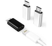 Paquete de 3 adaptadores Micro USB a Lightning, adaptador Lightning hembra a Micro USB macho