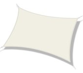 Toldo Vela Rectangular 3x4 M PES Impermeable Resiste Rayos UV
