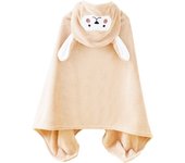 DAM. Toalla infantil diseño conejito. Multiusos: toalla de baño, poncho de playa o natación, manta. 150x1x65cm.