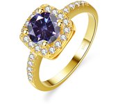 JoyceJelly 22 choices Sterling Silver 925 Rings With 1CT Colorful Moissanite Ring Plated 14K Gold Luxury Jewelry For Engagement