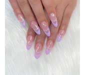 24Pcs Manicure Wearable Fake Nails Ballerina Removable Coffin Fake Nails Finished Women Girls Almond False Nails Art Decoration