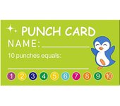 Paquete de 50 tarjetas de recompensa de fidelidad de 5 x 9 cm, ideal para estudiantes y profesores de aulas de negocios.