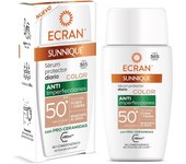 Ecran- Sérum Anti-Imperfecciones - Protección Solar y Cuidado Facial - Sérum Facial Protector con Color - Unifica el Tono y Corrige Rojeces - Textura Ligera - Resistente al Agua - 40 ml